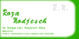 roza modjesch business card